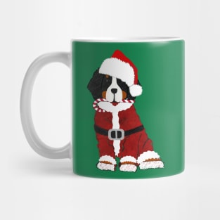 Christmas Bernese Mountain Dog Santa Claus Mug